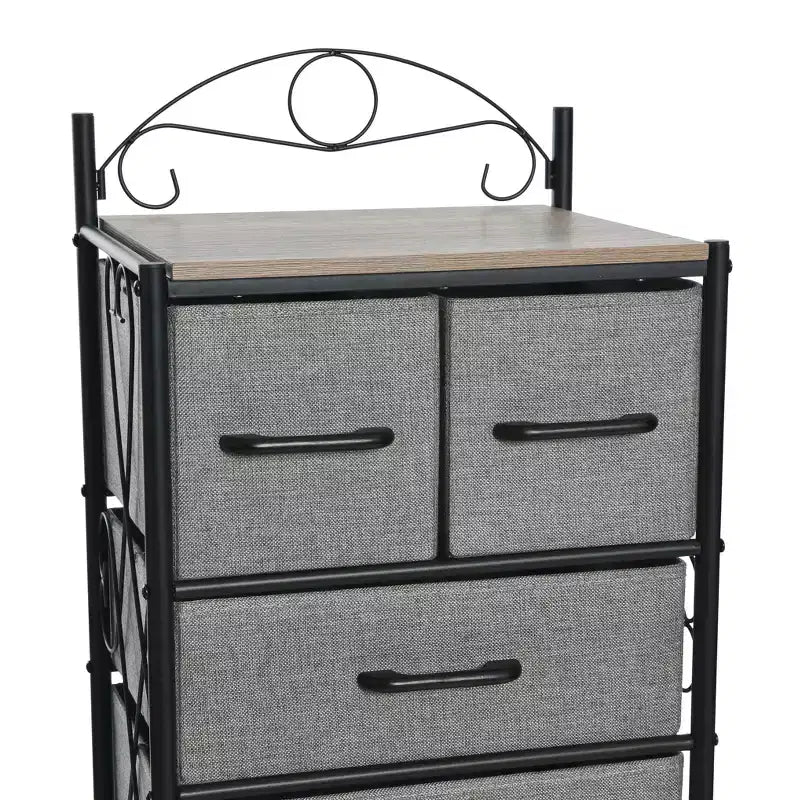 Comodino a 8 cassetti, nero/marrone/bianco/rovere/noce/multicolore, montaggio da 1 persona