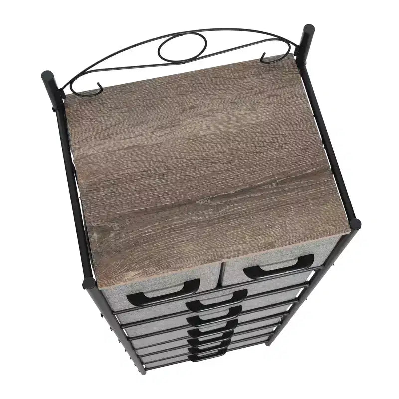 Comodino a 8 cassetti, nero/marrone/bianco/rovere/noce/multicolore, montaggio da 1 persona