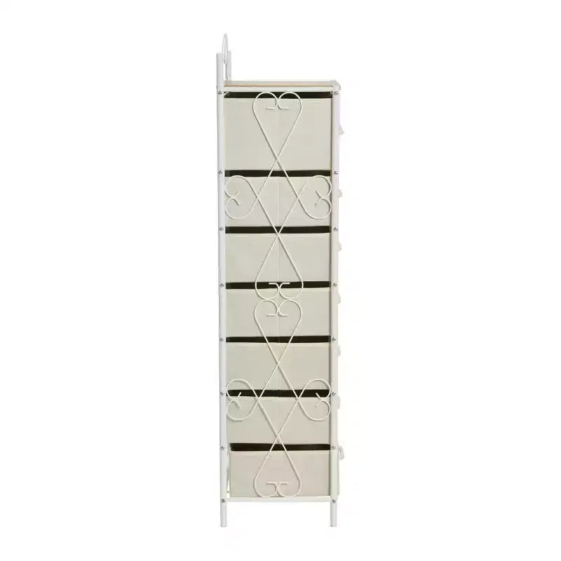 Comodino a 8 cassetti, nero/marrone/bianco/rovere/noce/multicolore, montaggio da 1 persona