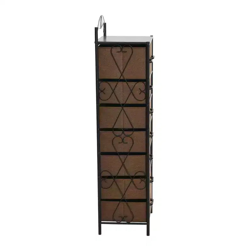 Comodino a 8 cassetti, nero/marrone/bianco/rovere/noce/multicolore, montaggio da 1 persona