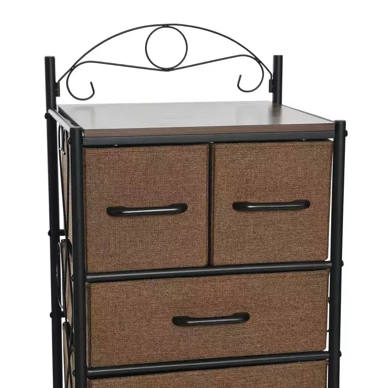Comodino a 8 cassetti, nero/marrone/bianco/rovere/noce/multicolore, montaggio da 1 persona