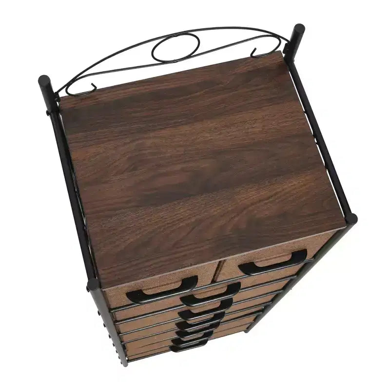Comodino a 8 cassetti, nero/marrone/bianco/rovere/noce/multicolore, montaggio da 1 persona