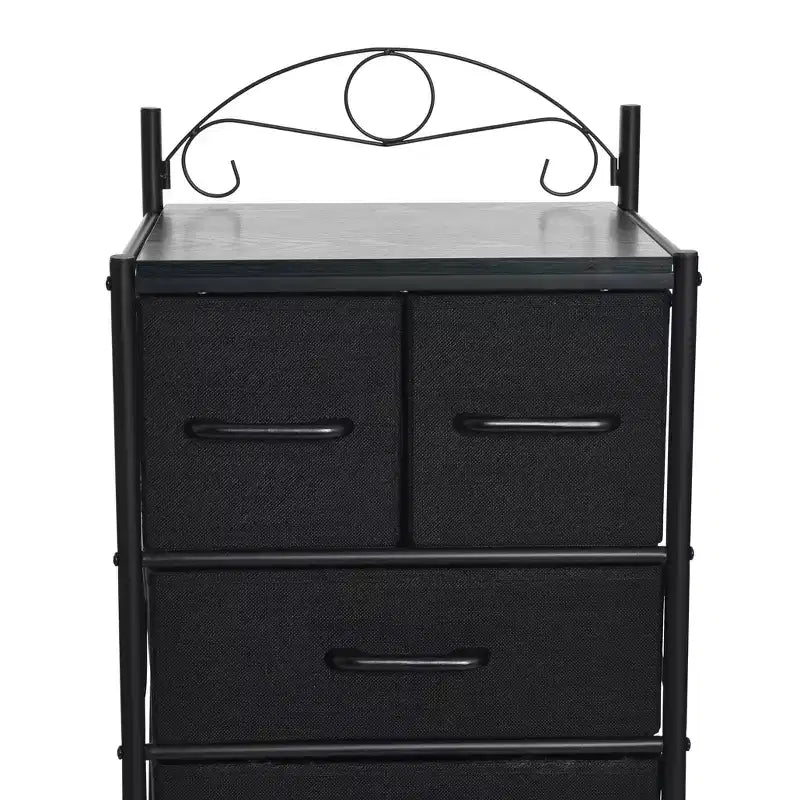 Comodino a 8 cassetti, nero/marrone/bianco/rovere/noce/multicolore, montaggio da 1 persona