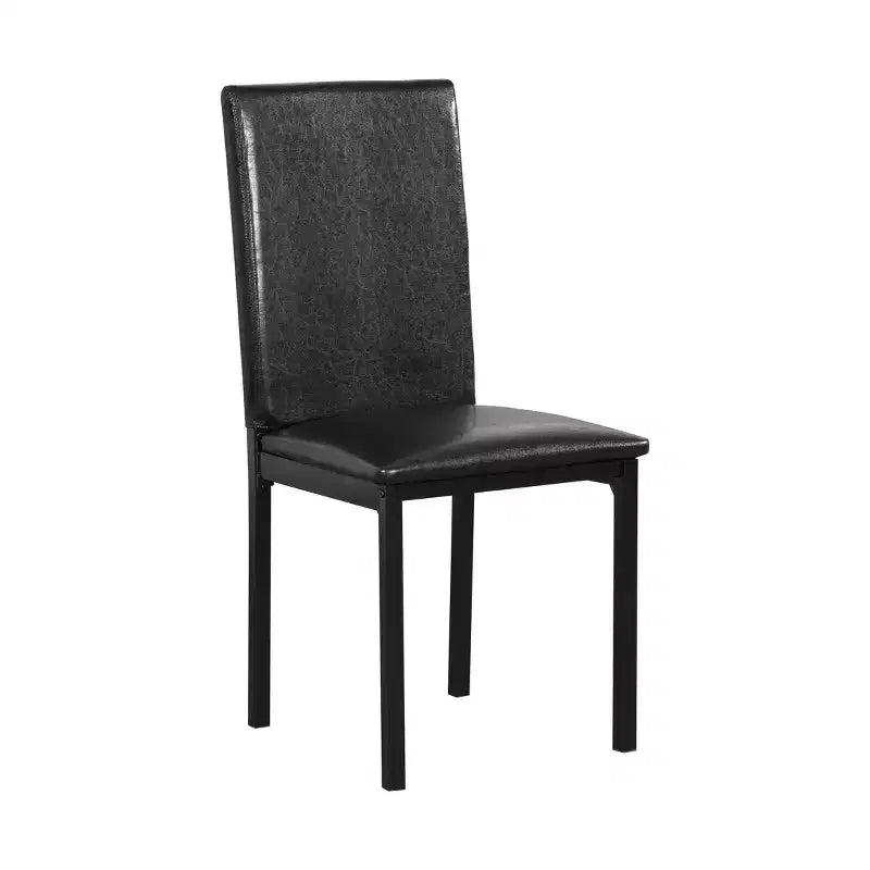 Set da pranzo 5 pezzi in simil marmo bianco e nero, 4 posti