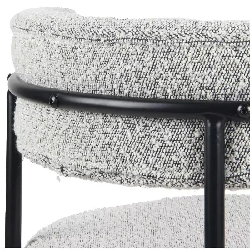 Set da pranzo rotondo di 5 pezzi, Grigio/Bianco, 4 posti a sedere
