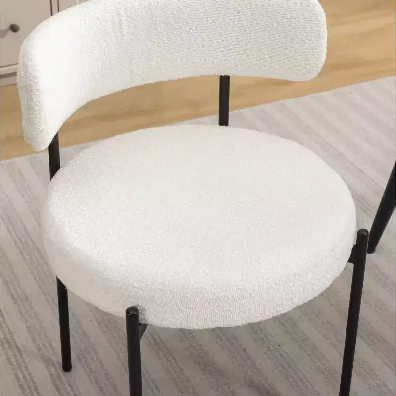 Set da pranzo rotondo di 5 pezzi, Grigio/Bianco, 4 posti a sedere