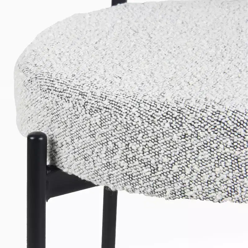 Set da pranzo rotondo di 5 pezzi, Grigio/Bianco, 4 posti a sedere