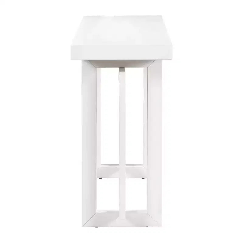 Tavolino da Consolle Moderno Nero / Grigio Scuro / Grigio / Bianco con Gambe Geometriche in Pino, per 1, 150 cm