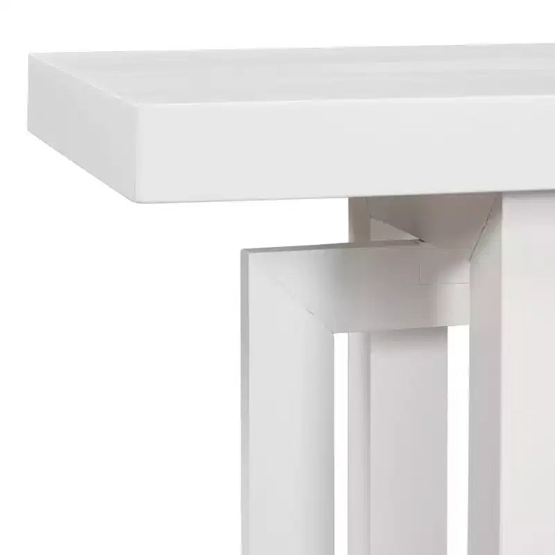 Tavolino da Consolle Moderno Nero / Grigio Scuro / Grigio / Bianco con Gambe Geometriche in Pino, per 1, 150 cm