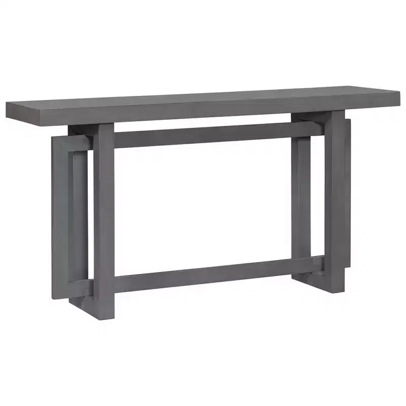 Tavolino da Consolle Moderno Nero / Grigio Scuro / Grigio / Bianco con Gambe Geometriche in Pino, per 1, 150 cm