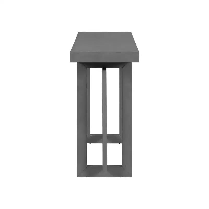 Tavolino da Consolle Moderno Nero / Grigio Scuro / Grigio / Bianco con Gambe Geometriche in Pino, per 1, 150 cm