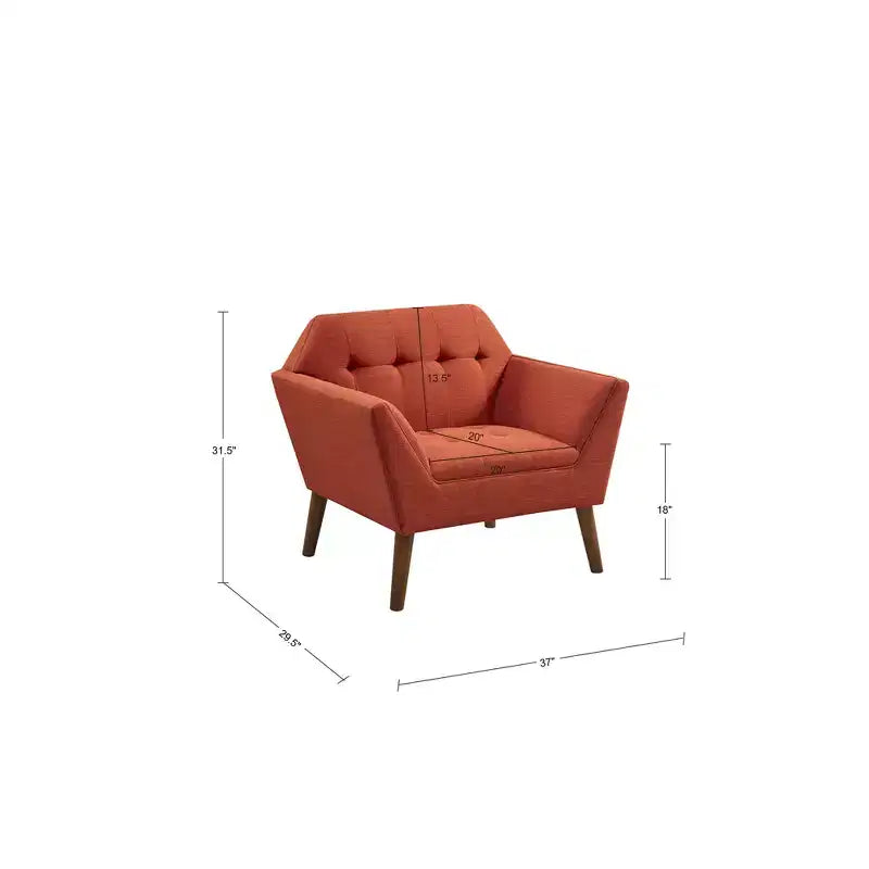 Poltrona singola in velluto trapuntato blu, con struttura in legno