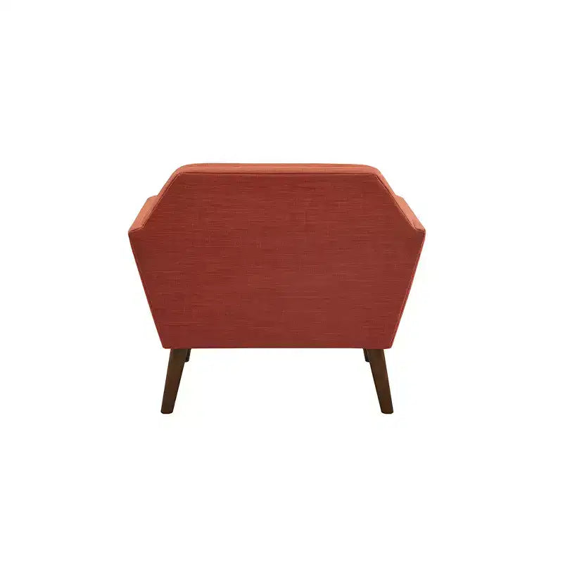 Poltrona singola in velluto trapuntato blu, con struttura in legno