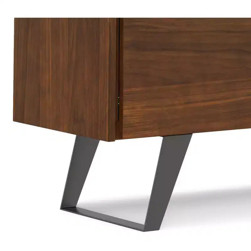 Madia/Buffet Industriale Moderno con Impiallacciatura in Noce, Marrone, 152 cm, Montaggio 1 Persona