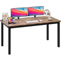 Rectangle Dining Table for 2 4 6 People, 63-Inch Modern Farmhouse Kitchen & Dining Room Tables with Heavy Duty Metal Legs for Kitchen Living Room