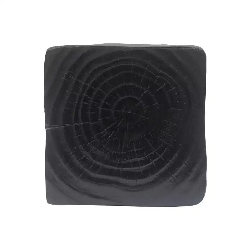Tavolino d'appoggio a spirale nero/naturale con centro cavo, per 1 persona