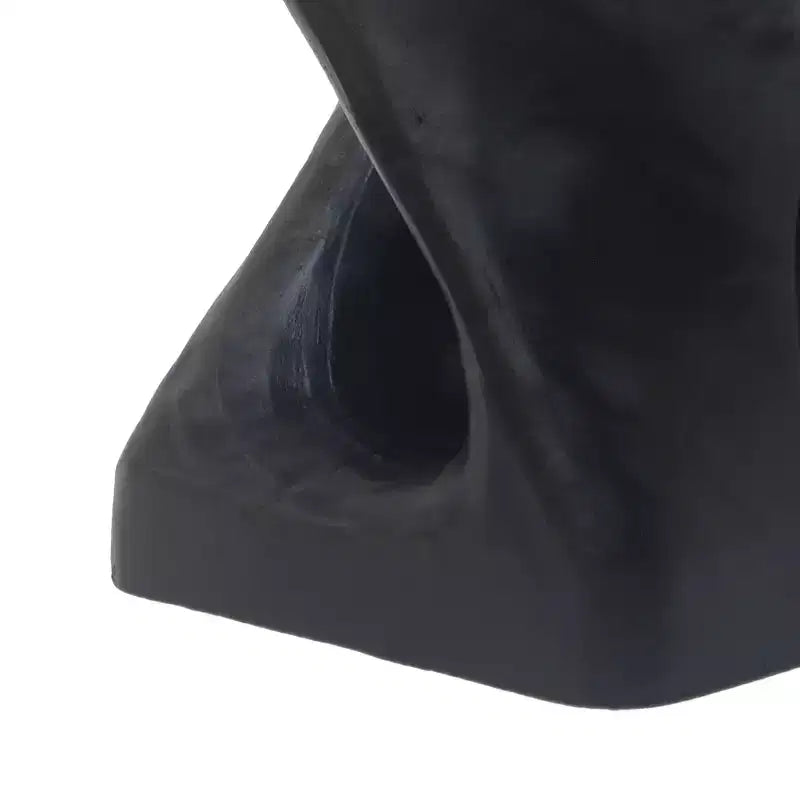 Tavolino d'appoggio a spirale nero/naturale con centro cavo, per 1 persona