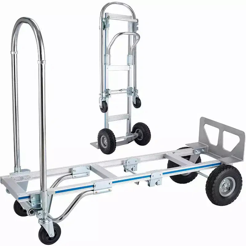 COZONY 2-in-1 Folding Hand Truck & Dolly Cart with 800 Lbs Capacity | All-Terrain Rubber Wheeled Convertible Hand Truck Dolly for Warehouse & Home Use
