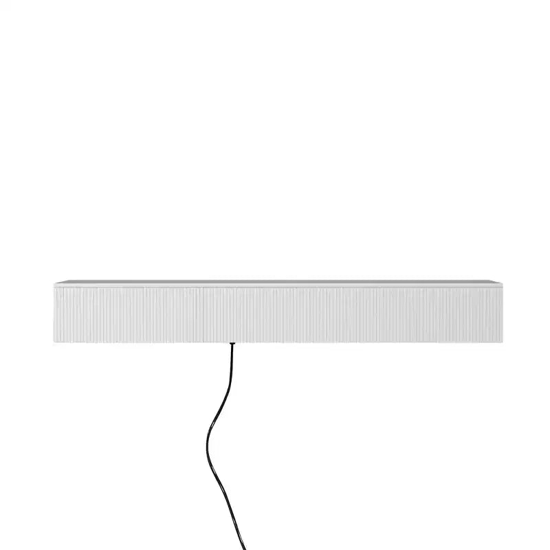 Mobile TV galleggiante a parete in MDF naturale con LED a 16 colori, adatto a TV fino a 70", montaggio a 1 persona