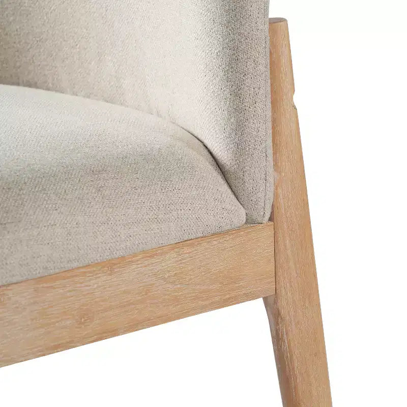 Sgabello da bancone rustico naturale/noce e beige, schienale curvo, set da 4