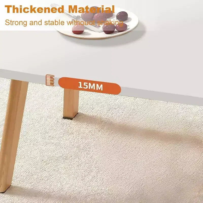 Tavolino basso pieghevole in legno, colore naturale/bianco, 1 persona