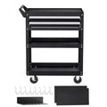 VEVOR 5-Tier Tool Cart with Wheels, 400 lbs Load Capacity, Rolling Work Cart with 2 Drawers & Pegboard, Mechanic Tool Storage Organizer, Black