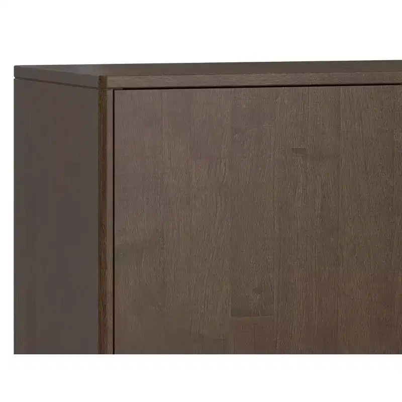 Madia a 3 cassetti mid-century moderna in noce marrone