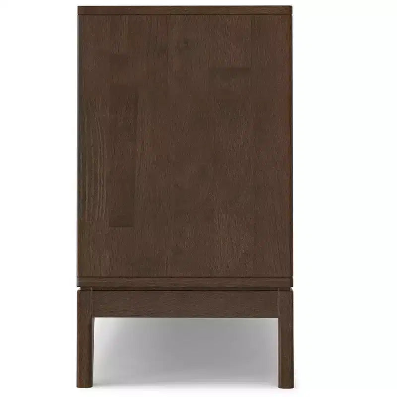 Madia a 3 cassetti mid-century moderna in noce marrone
