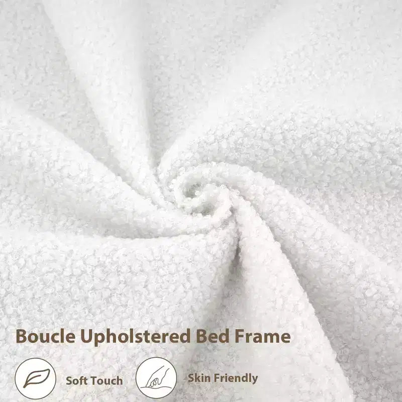 Letto matrimoniale imbottito beige/grigio/rosa con testiera LED, vano contenitore e cassetto – 1 persona