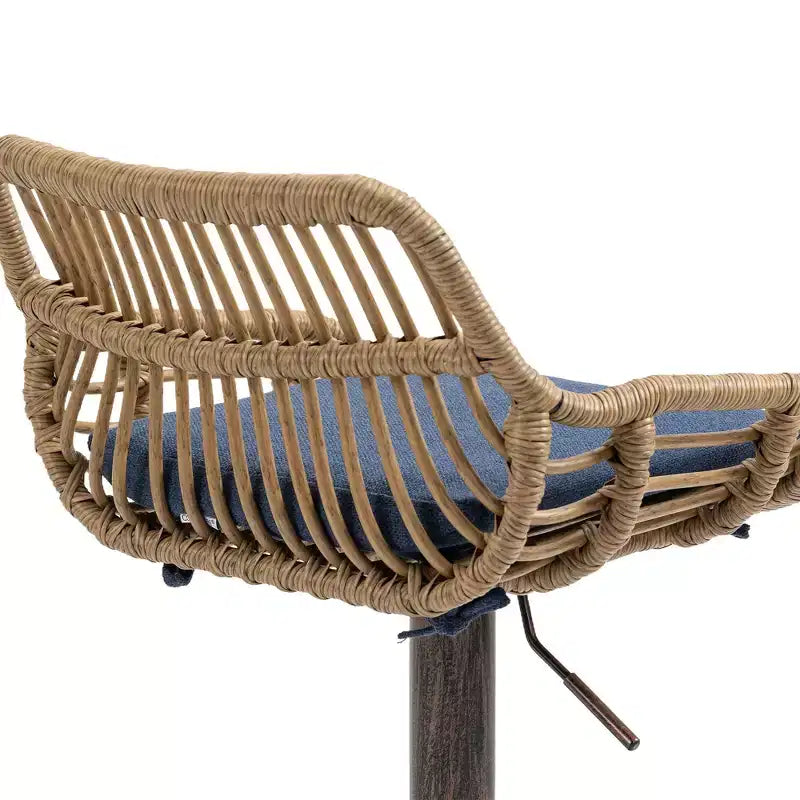 Sgabello da bar girevole in tessuto beige/blu/grigio/verde/arancione/rosso con cuscino, altezza regolabile, 1 posto