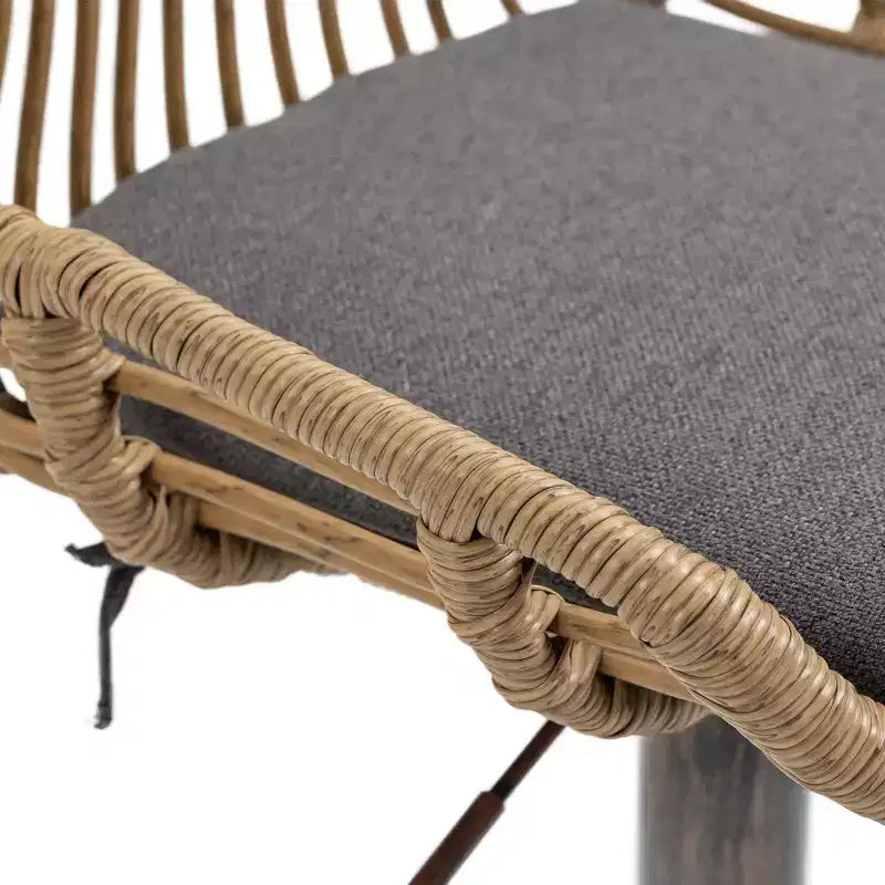 Sgabello da bar girevole in tessuto beige/blu/grigio/verde/arancione/rosso con cuscino, altezza regolabile, 1 posto
