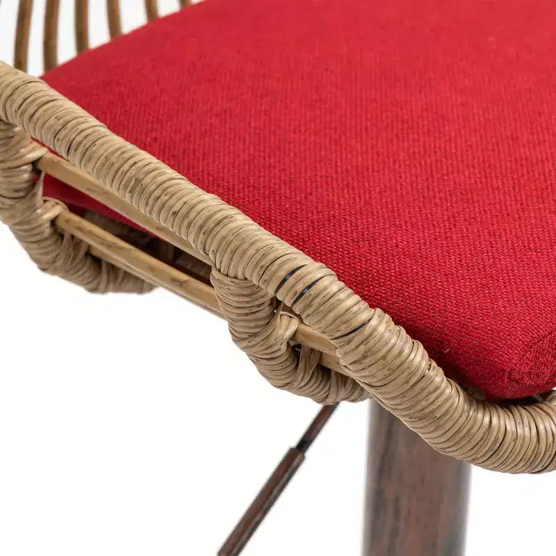 Sgabello da bar girevole in tessuto beige/blu/grigio/verde/arancione/rosso con cuscino, altezza regolabile, 1 posto
