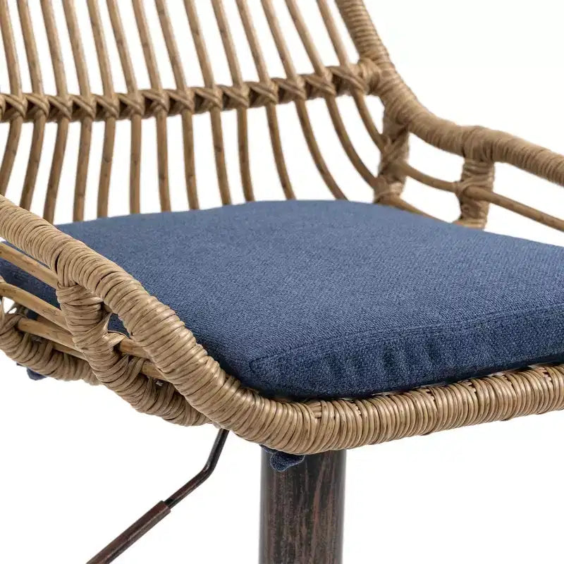 Sgabello da bar girevole in tessuto beige/blu/grigio/verde/arancione/rosso con cuscino, altezza regolabile, 1 posto