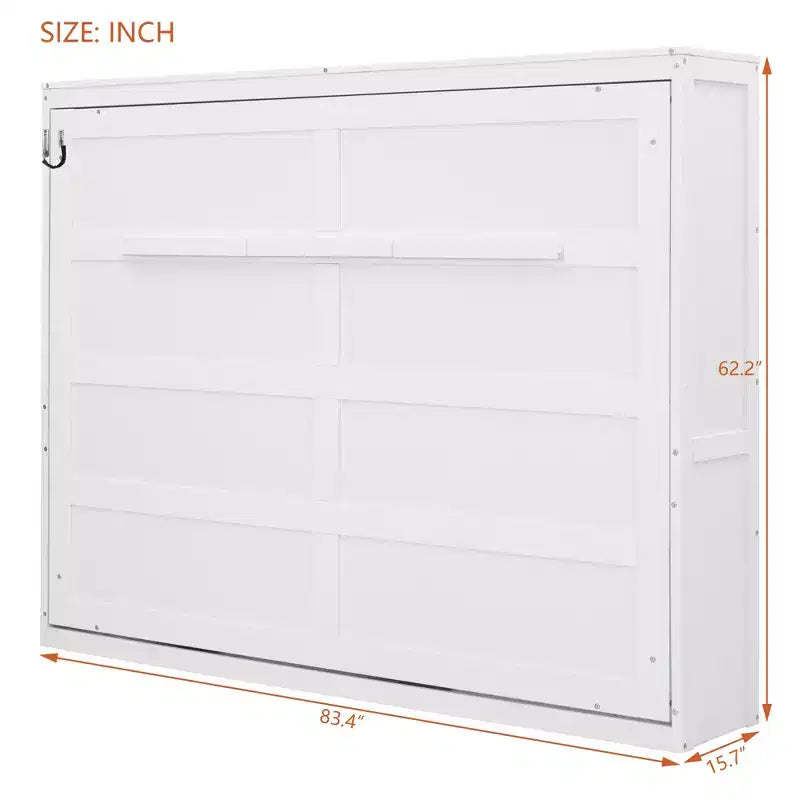 Letto a scomparsa Murphy grigio/bianco – Matrimoniale e Queen Size, Ospita 1–2 persone