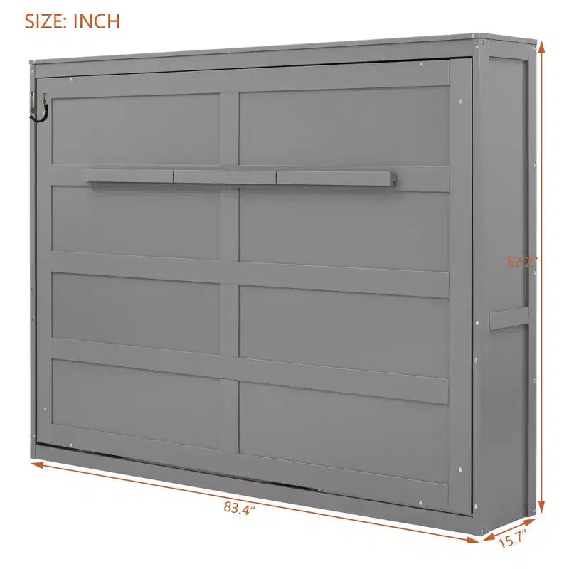 Letto a scomparsa Murphy grigio/bianco – Matrimoniale e Queen Size, Ospita 1–2 persone