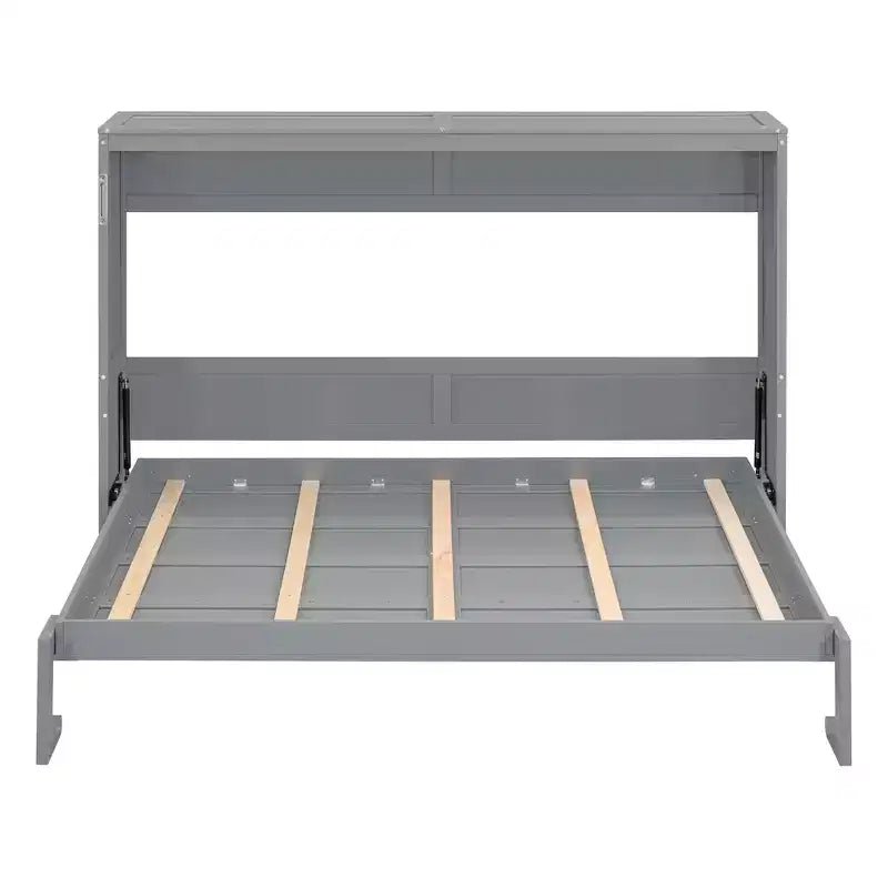 Letto a scomparsa Murphy grigio/bianco – Matrimoniale e Queen Size, Ospita 1–2 persone