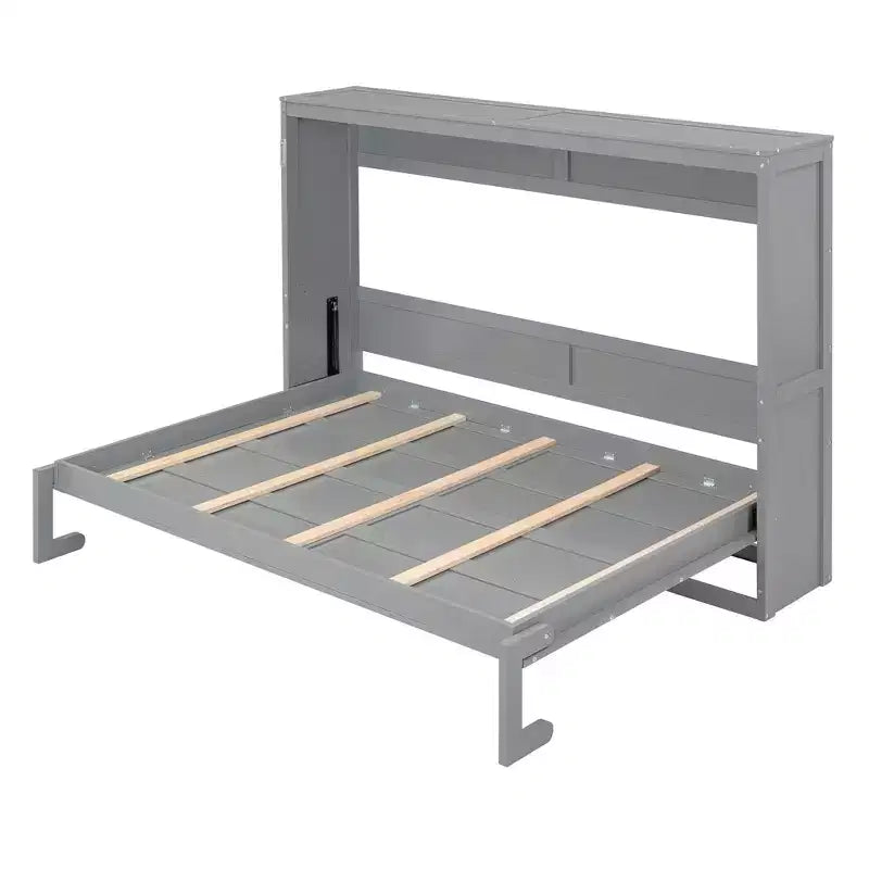 Letto a scomparsa Murphy grigio/bianco – Matrimoniale e Queen Size, Ospita 1–2 persone