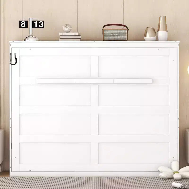 Letto a scomparsa Murphy grigio/bianco – Matrimoniale e Queen Size, Ospita 1–2 persone