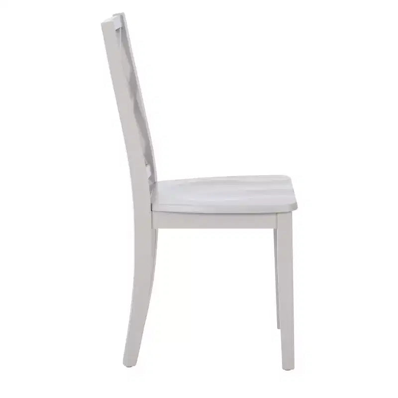 Sedia da pranzo con schienale a X in legno massello, Grafite/Grigio/Verde Menta/Bianco, Senza braccioli, Posti a sedere: 1