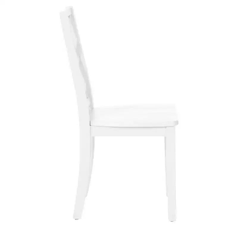 Sedia da pranzo con schienale a X in legno massello, Grafite/Grigio/Verde Menta/Bianco, Senza braccioli, Posti a sedere: 1