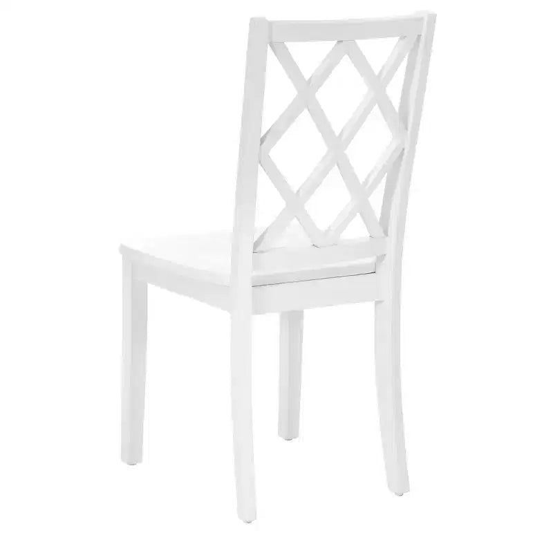 Sedia da pranzo con schienale a X in legno massello, Grafite/Grigio/Verde Menta/Bianco, Senza braccioli, Posti a sedere: 1