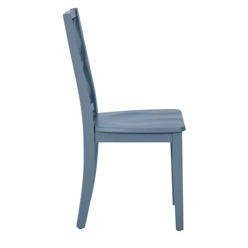 Sedia da pranzo con schienale a X in legno massello, Grafite/Grigio/Verde Menta/Bianco, Senza braccioli, Posti a sedere: 1